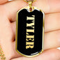 Tyler v2 - 18k Gold Finished Luxury Dog Tag Necklace