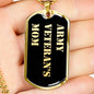 Army Veteran's Mom v2 - 18k Gold Finished Luxury Dog Tag Necklace