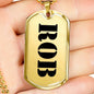 Rob - 18k Gold Finished Luxury Dog Tag Necklace