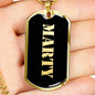 Marty v2 - 18k Gold Finished Luxury Dog Tag Necklace