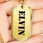 Elvin - 18k Gold Finished Luxury Dog Tag Necklace