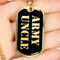 Army Uncle v2 - 18k Gold Finished Luxury Dog Tag Necklace