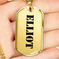 Elliot - 18k Gold Finished Luxury Dog Tag Necklace