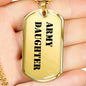 Army Daughter - 18k Gold Finished Luxury Dog Tag Necklace