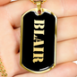 Blair v2 - 18k Gold Finished Luxury Dog Tag Necklace