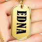 Edna v01 - 18k Gold Finished Luxury Dog Tag Necklace