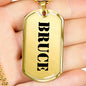 Bruce - 18k Gold Finished Luxury Dog Tag Necklace