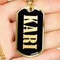 Kari v02 - 18k Gold Finished Luxury Dog Tag Necklace