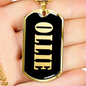 Ollie v02 - 18k Gold Finished Luxury Dog Tag Necklace
