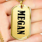 Megan v01 - 18k Gold Finished Luxury Dog Tag Necklace