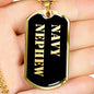 Navy Nephew v2 - 18k Gold Finished Luxury Dog Tag Necklace