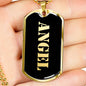 Angel v2 - 18k Gold Finished Luxury Dog Tag Necklace