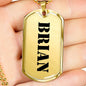 Brian - 18k Gold Finished Luxury Dog Tag Necklace
