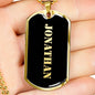 Jonathan v2 - 18k Gold Finished Luxury Dog Tag Necklace