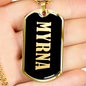 Myrna v02 - 18k Gold Finished Luxury Dog Tag Necklace