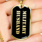 Military Husband v2 - 18k Gold Finished Luxury Dog Tag Necklace