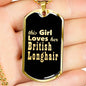 British Longhair v2 - 18k Gold Finished Luxury Dog Tag Necklace
