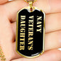 Navy Veteran's Daughter v2 - 18k Gold Finished Luxury Dog Tag Necklace