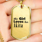 Akita - 18k Gold Finished Luxury Dog Tag Necklace