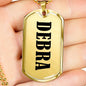 Debra v01 - 18k Gold Finished Luxury Dog Tag Necklace
