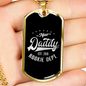 Rookie Dad 2018 - 18k Gold Finished Luxury Dog Tag Necklace