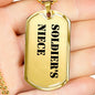 Soldier's Niece - 18k Gold Finished Luxury Dog Tag Necklace