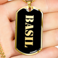Basil v2 - 18k Gold Finished Luxury Dog Tag Necklace