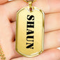 Shaun - 18k Gold Finished Luxury Dog Tag Necklace