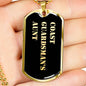 Coast Guardsman's Aunt v2 - 18k Gold Finished Luxury Dog Tag Necklace