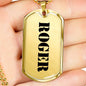 Roger - 18k Gold Finished Luxury Dog Tag Necklace