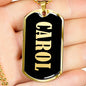 Carol v02 - 18k Gold Finished Luxury Dog Tag Necklace