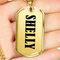 Shelly v01 - 18k Gold Finished Luxury Dog Tag Necklace