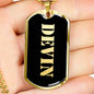 Devin v2 - 18k Gold Finished Luxury Dog Tag Necklace
