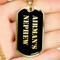 Airman's Nephew v2 - 18k Gold Finished Luxury Dog Tag Necklace