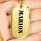 Marion - 18k Gold Finished Luxury Dog Tag Necklace