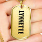 Lynnette v01 - 18k Gold Finished Luxury Dog Tag Necklace