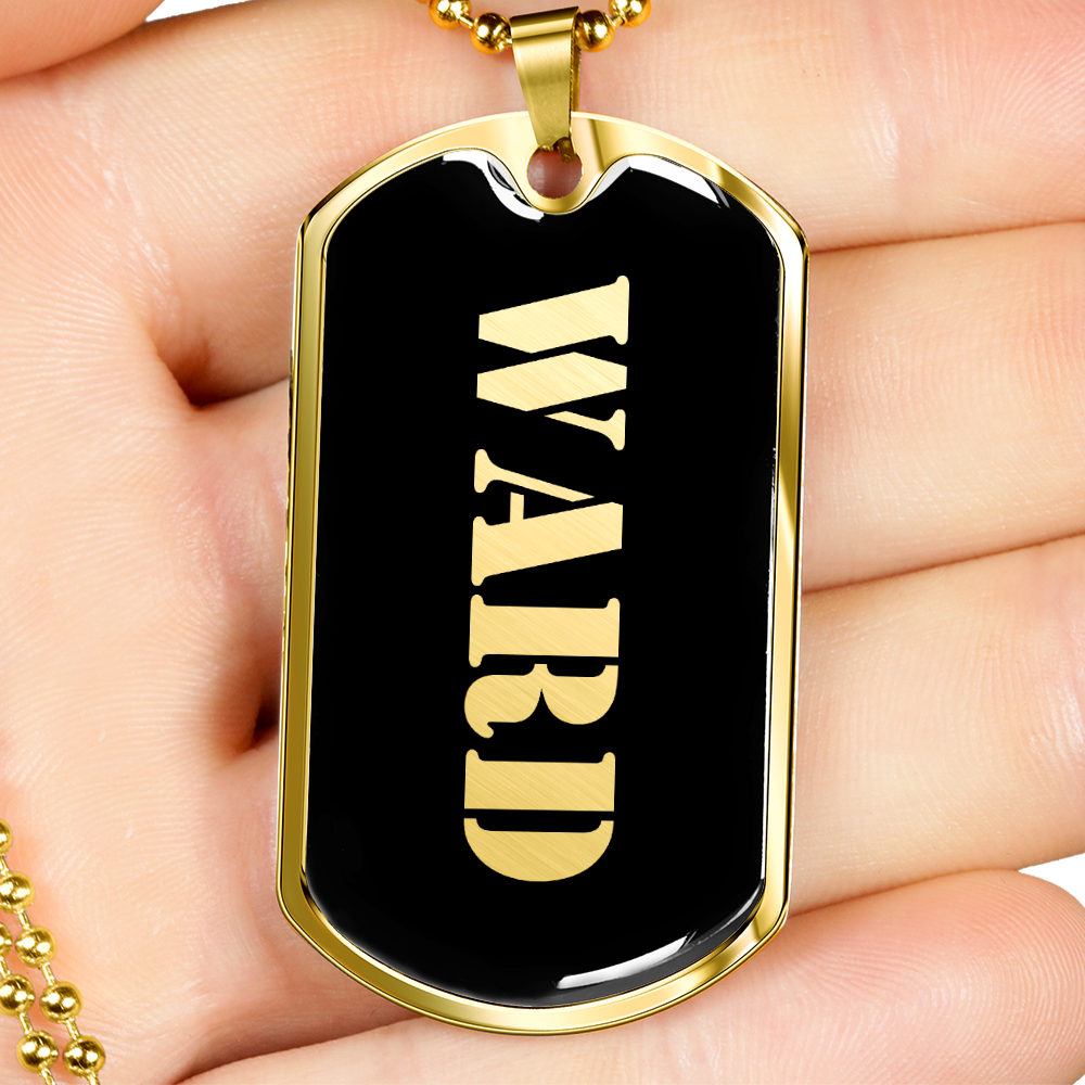 Ward v2 - 18k Gold Finished Luxury Dog Tag Necklace
