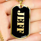 Jeff v2 - 18k Gold Finished Luxury Dog Tag Necklace