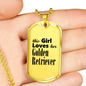 Golden Retriever - 18k Gold Finished Luxury Dog Tag Necklace