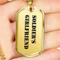 Soldier's Girlfriend - 18k Gold Finished Luxury Dog Tag Necklace