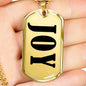 Joy v01 - 18k Gold Finished Luxury Dog Tag Necklace