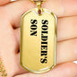 Soldier's Son - 18k Gold Finished Luxury Dog Tag Necklace
