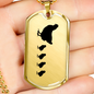 Mama Chicken With 4 Chicks - 18k Gold Finished Luxury Dog Tag Necklace