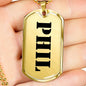 Phil - 18k Gold Finished Luxury Dog Tag Necklace