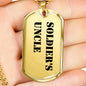 Soldier's Uncle - 18k Gold Finished Luxury Dog Tag Necklace