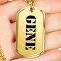 Gene - 18k Gold Finished Luxury Dog Tag Necklace