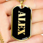 Alex v2 - 18k Gold Finished Luxury Dog Tag Necklace