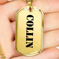 Collin - 18k Gold Finished Luxury Dog Tag Necklace