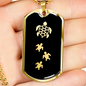 Mama Turtle With 3 Hatchlings v2 - 18k Gold Finished Luxury Dog Tag Necklace