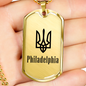 Philadelphia - 18k Gold Finished Luxury Dog Tag Necklace